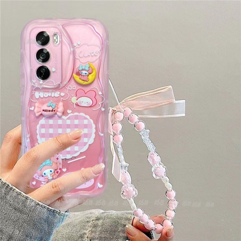 เคส OPPO Reno 12 Reno11F Reno10 Reno11 5G เคส OPPO Reno 12 8T 8Z 7Z 10 11 Pro Plus 5G เคส OPPO A38 A18 A78 A79 A98 5G โทรศัพท์มือถือแบบใส กันกระแทก กันรอยเลนส์กล้อง ลายตุ๊กตาเมโลดี้ Diy สําหรับ