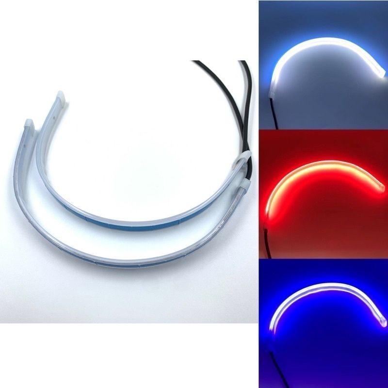 [ DELSER MOTOR ] RUNNING EYEBROW LIGHTS ONTENTS 2 ชิ้น PAIR OF CARS และ MOTORBIKES สามารถใช้ 30 ซม. 