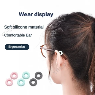 แว่นตา Anti-Slip Cover Soft Silicone Cover Round Ear Support Hanging Ear Hook Eyes Legs Foot Fix Mop Accessories Anti-Falling Handy