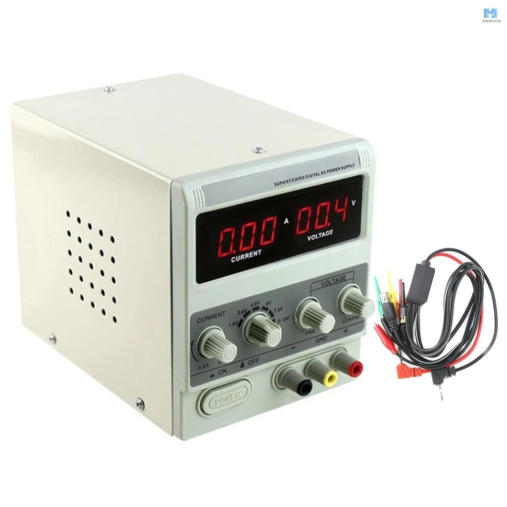 Bench DC Power Supply Variable 15V 2A จอแสดงผลดิจิตอลปรับ Switching Regulated Power Supply สําหรับโทรศัพท์มือถือแล็ปท็อปซ่อมบํารุงรักษา