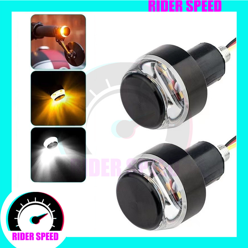 ไฟเลี้ยว แต่งปลายแฮนด์ มอเตอร์ไซค์ LED 12v sbd 2 สี