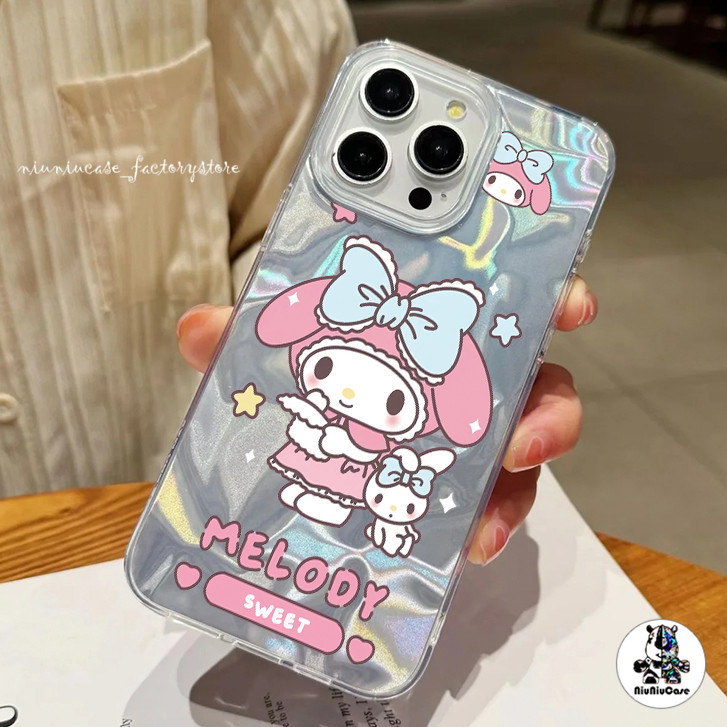 For เคสไอโฟน11 13 ลายการ์ตูน เคสโทรศัพท์ Melody Pattern Case For iPhone 11 13 12 14 15 Pro Max X XS 6 7 8 Plus SE XR เคส