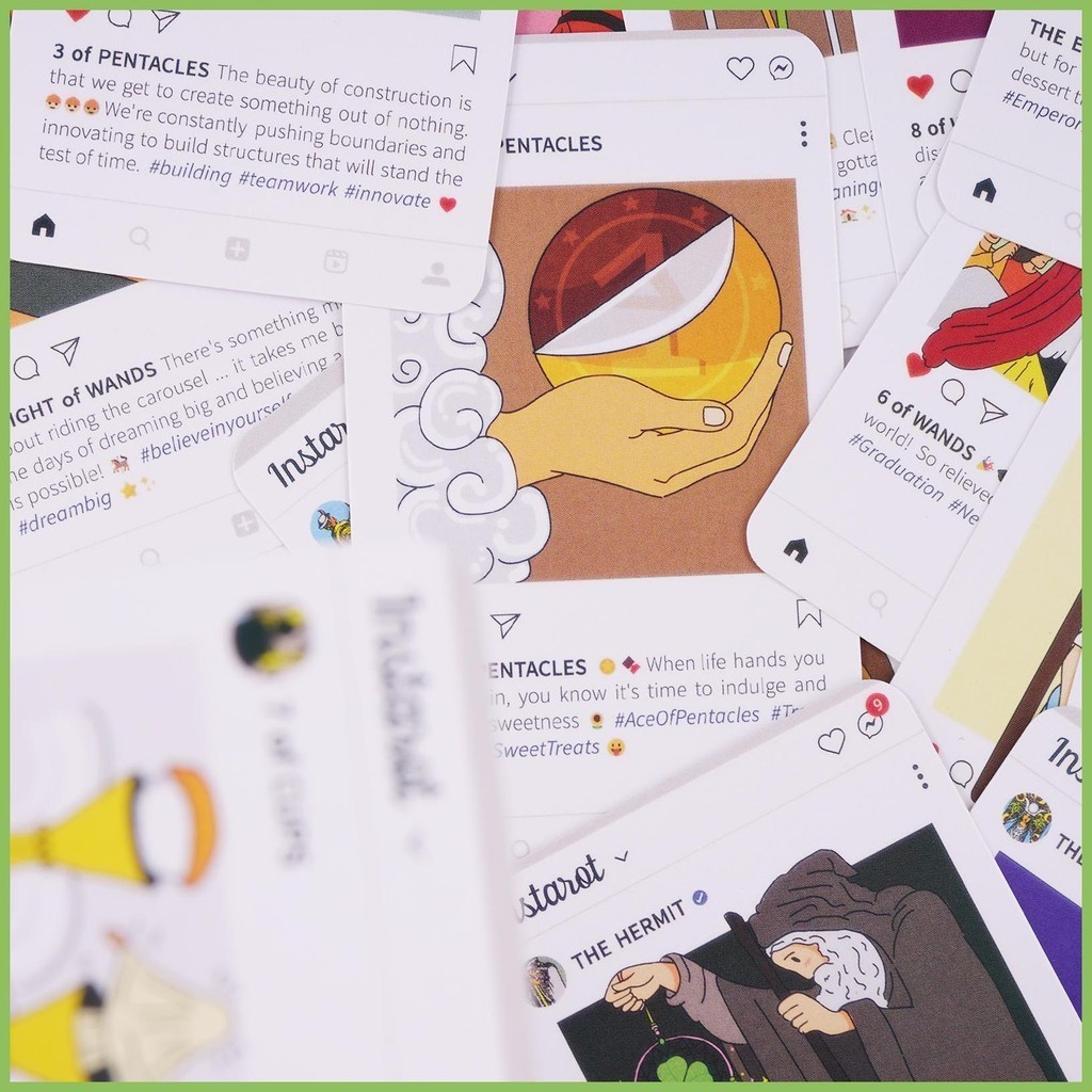 Tarot Deck Instarot ไพ่ทาโรต์ Fortune บอกเกมดาดฟ้ามาตรฐาน Tarot ดาดฟ้าสําหรับเกมกระดาน Fate Divination qiazhilth
