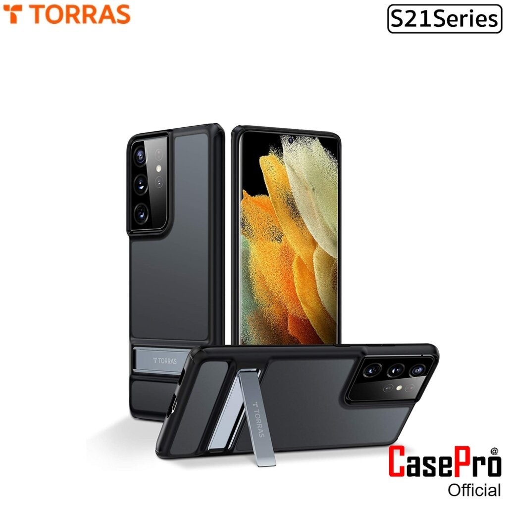Torras Marclimber Series เคสกันกระแทกแบบมีขาตั้งผ่านมาตราฐาน Mil-Grade รองรับ Samsung Galaxy S21Ultra(ของแท้100%)