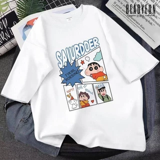 ราคาถูก🔥 เสื้อยืดแขนสั้น เสื้อชายหญิง แฟชั่น เสื้อยืดคอกลม ผ้านิ่มใส่สบาย แบบคละลาย