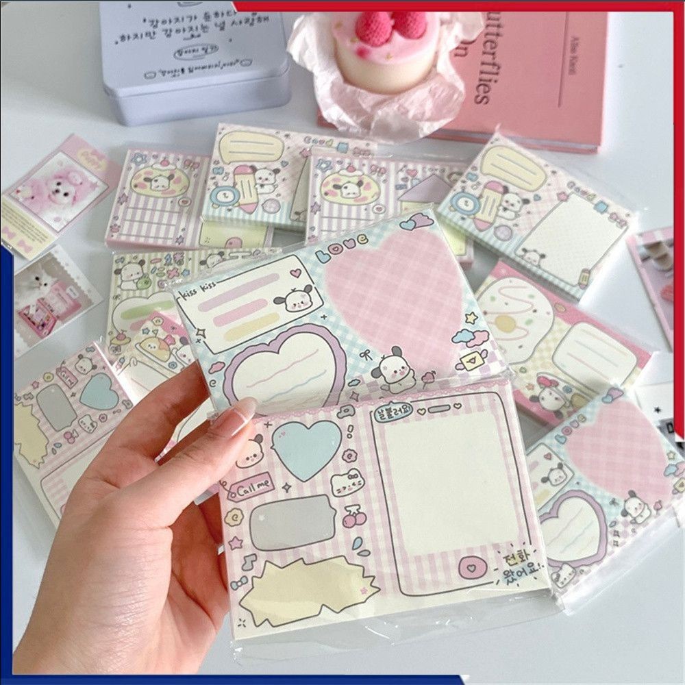 Sanrio Sticky Notes Kawaii Notepad Notes แผ่นบันทึกฉีกขาด Non-stuck Multi-functional Memo Pad เครื่องเขียน