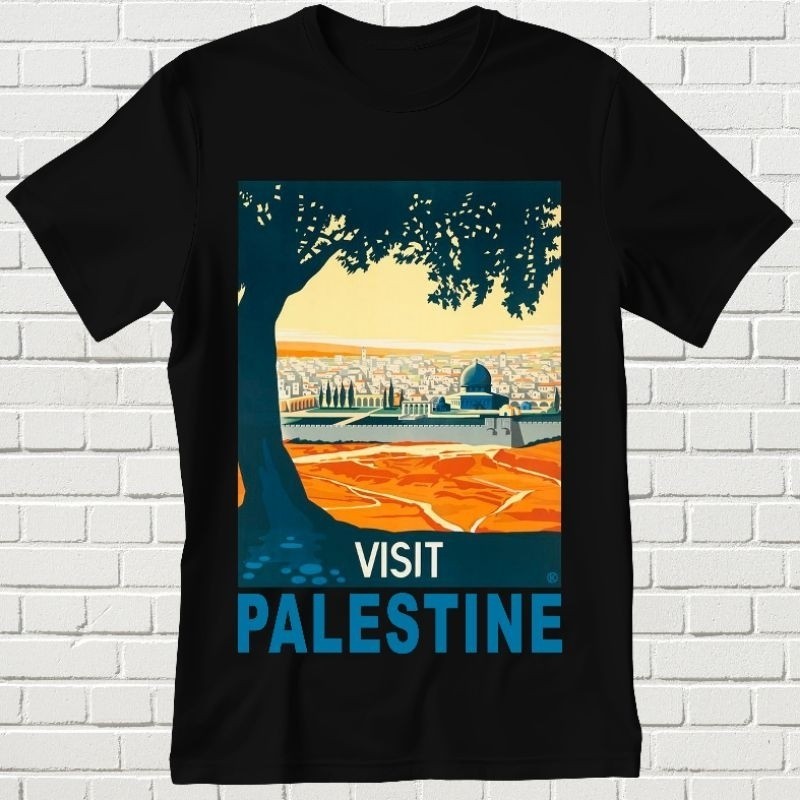 T-Shirtเสื้อยืดผู้ใหญ่visit PALAESTINE UNISEX TSHIRT || เสื้อยืด || เสื้อยืด || เสื้อยืด Distro || เสื้อยืด Palestine VI