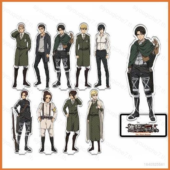 Attack On Titan อะนิเมะ Action Figure ของเล่น Eren Mikasa Levi Armin เครื่องประดับเดสก์ท็อปของขวัญตก