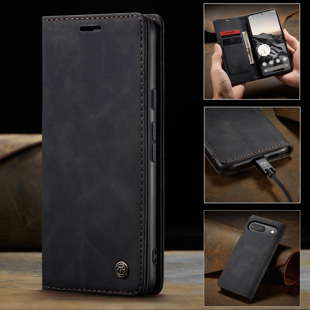 Caseme Flip Casing สําหรับ Google Pixel 9 Pro XL Wallet Case Pixel9 Card Holder PU Leather Soft TPU 