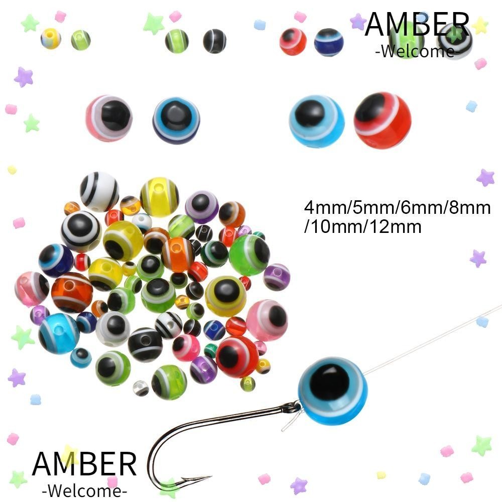 Amber ลูกปัดตาปลา คุณภาพสูง สําหรับตกปลา 100 ชิ้น 60 ชิ้น 50 ชิ้น