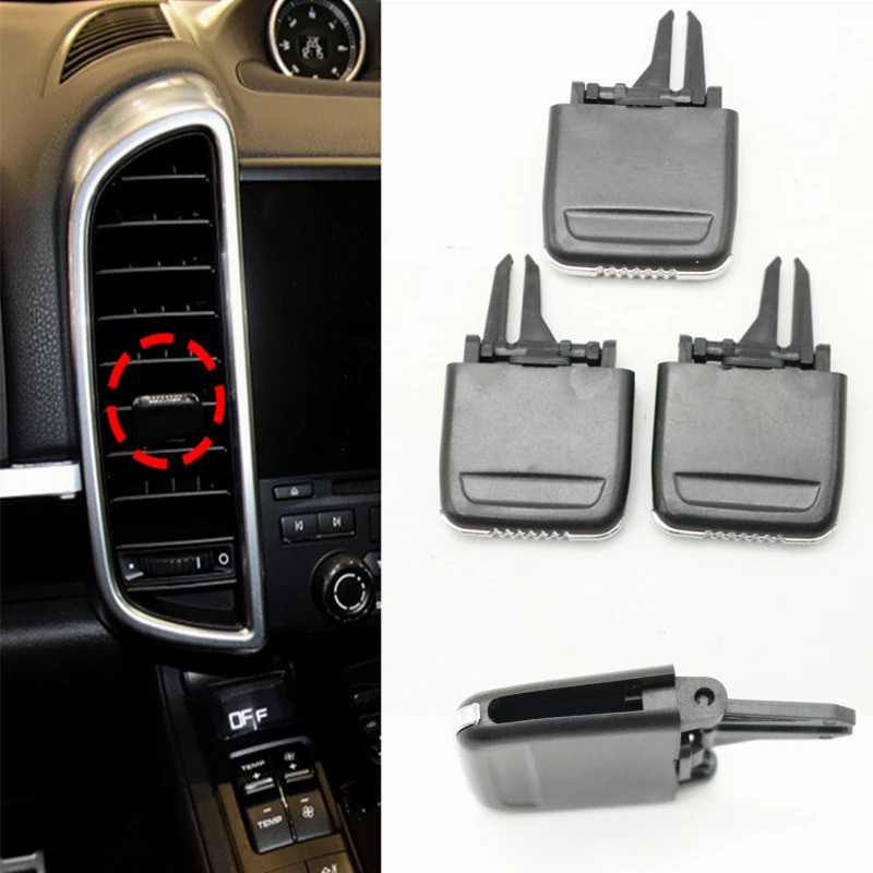 Moto213xi สําหรับ Porsche Cayenne 2010-2016 ด้านหน้า/ด้านหลังเครื่องปรับอากาศ Central A/C Vent Grille Slider Outlet Tab คลิปชุดซ่อม