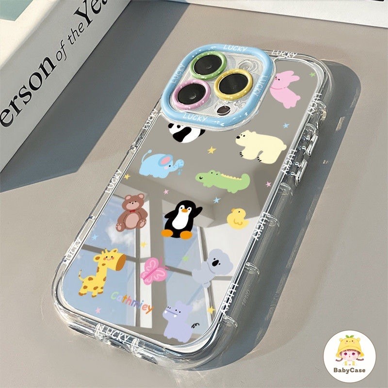 โดปามีนเดรสซิ่งซีไซด์เลิฟลี่เฮลโลคิตตี้เพ กระจกแต่งหน้า เคสIPhone 11 15 13 14 12 Pro Max XR X XS Max 8 7 15 Plus SE 2020