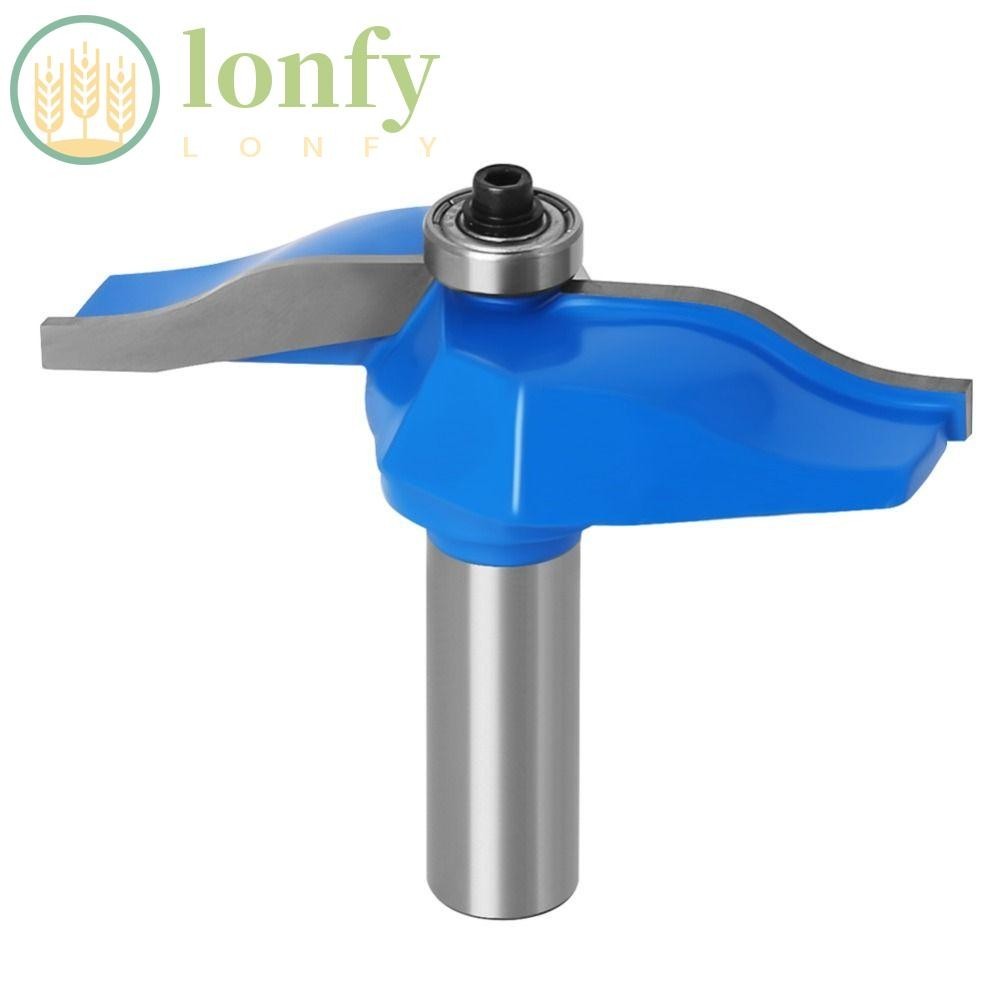 Lonfy ดอกสว่านเราเตอร์เครื่องตัดกัดประตูตู้คาร์ไบด์คุณภาพสูง 12 มม. 1/2" เครื่องตัดไม้ก้านไม้เครื่องมืองานไม้