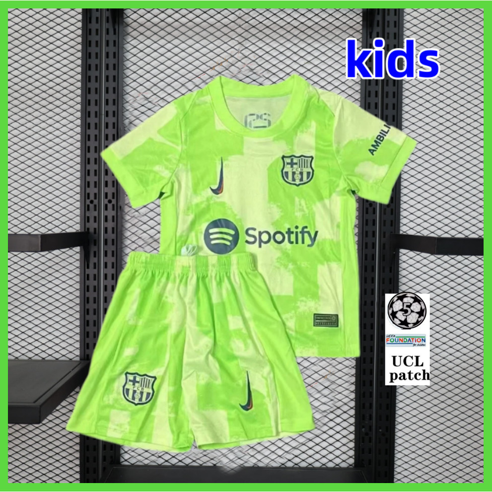เอฟซี บาร์เซโลนาย์ 24-25 เสื้อฟุตบอลสามสําหรับเด็ก