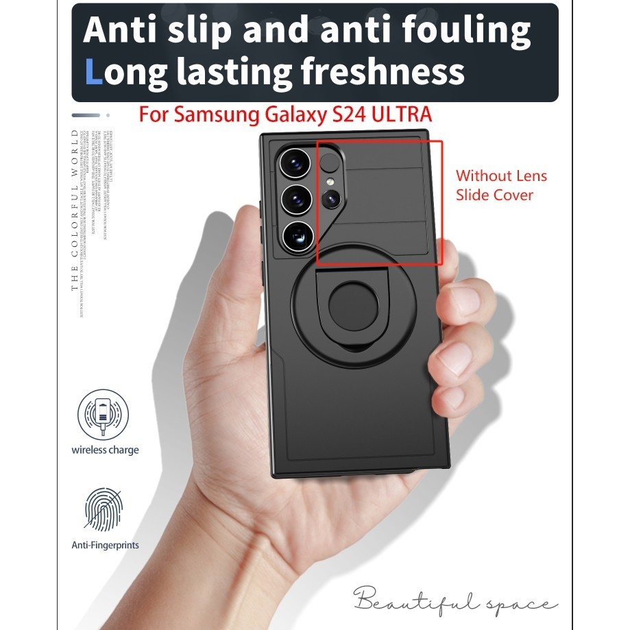 แหวนแม่เหล็กที่แข็งแกร่งเคสโทรศัพท์พร้อมขาตั้งสําหรับ Samsung Galaxy S23 ULTRA S22 ULTRA S23 S22 PLUS S23 S21 S20 FE กันกระแทกป้องกันการตกป้องกันปลอกปกหลัง ราคา ถูกที่สุด ดีลบีเคเค แกลเลอรีภาพที่ 5