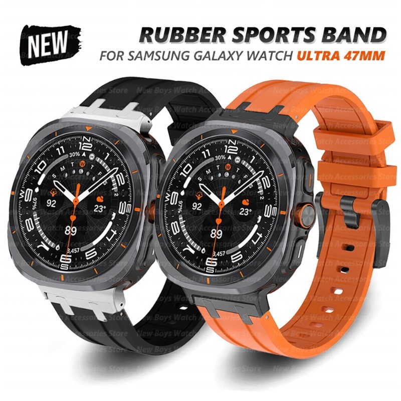 สายยางหรูหราสําหรับ Samsung GALAXY Watch ULTRA 47 มม.ซิลิโคนไม่มีช่องว่าง Quick Fit Correa สร้อยข้อมือกีฬาสําหรับ GALAXY ULTRA