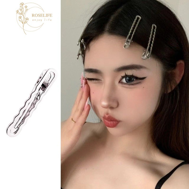 Roselife 1PC Minimalist Cool สไตล์เงินเรขาคณิตคลิปผมโลหะสําหรับผู้หญิงสาวแฟชั่น Hairpins ปฏิบัติ Barrettes Clamps ทุกวันอุปกรณ์จัดแต่งทรงผม