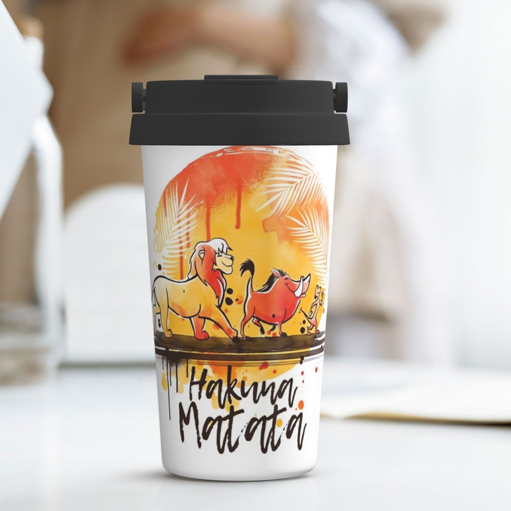 แก้วกาแฟส่วนตัว The Lion King 500ml| แก้วมัคสแตนเลสแบบกําหนดเอง |เดินทางแบบพกพา ถ้วยกาแฟคริสต์มาส