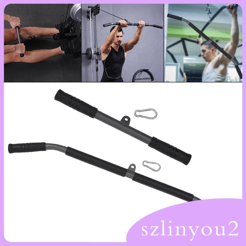 [IsuwaxaMY ] Fitness LAT Pulldown Bar, Gym Cable Machine Attachment LAT Bar, Press Down Bar
