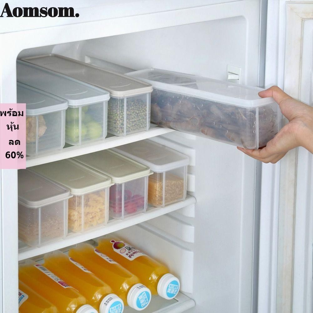 Aomsom กล่องเก็บซีเรียล 4 สี พร้อมฝาปิด แบบพกพา สําหรับห้องครัว