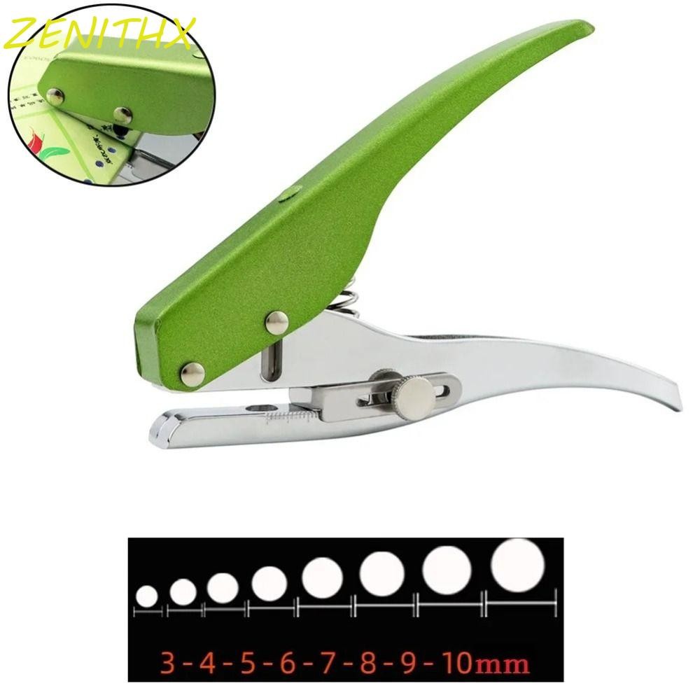 Zenithx Punch Plier, สกรูเจาะฝาครอบสกรู Single Hole Puncher, Professional เจาะ 3-10 มม.เส้นผ่านศูนย์กลางรูขุมขนการ์ดมือมุมรอบ Puncher เครื่องมือ