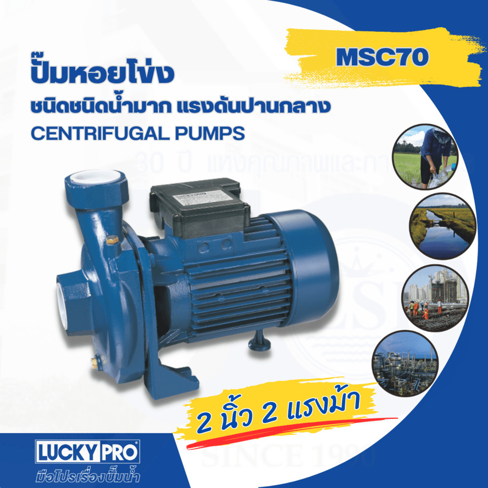 LOCAL789 LUCKY PRO ปั้มหอยโข่ง 2Hp 2" รุ่น LP-MSC70 ร้านอยู่ในไทย