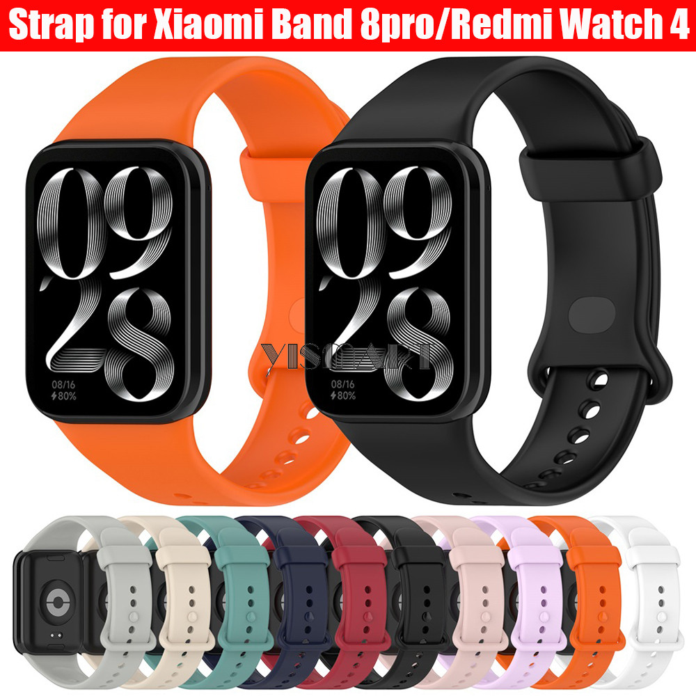 สายซิลิโคนสําหรับ Redmi Watch 4 สมาร์ทวอท์ชเปลี่ยนสร้อยข้อมือสําหรับ Xiaomi Mi Band 8 Pro Watch4 สายรัดข้อมืออุปกรณ์เสริม