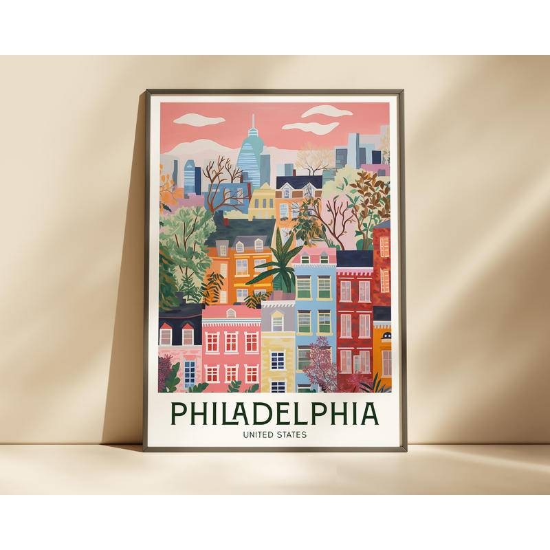 ฝรั่งเศสญี่ปุ่น Philadelphia Porto Travel โปสเตอร์โปสเตอร์ Maximalist Decor ยุโรปเมือง Wall Art ใหม่ออร์ลีนส์พิมพ์ภูมิทัศน์พิมพ์ Art Home Wall Decor ผ้าใบโปสเตอร์ไม่มีกรอบ ผ้าติดผนัง ของตกแต่งห้องน - รูปที่ 2