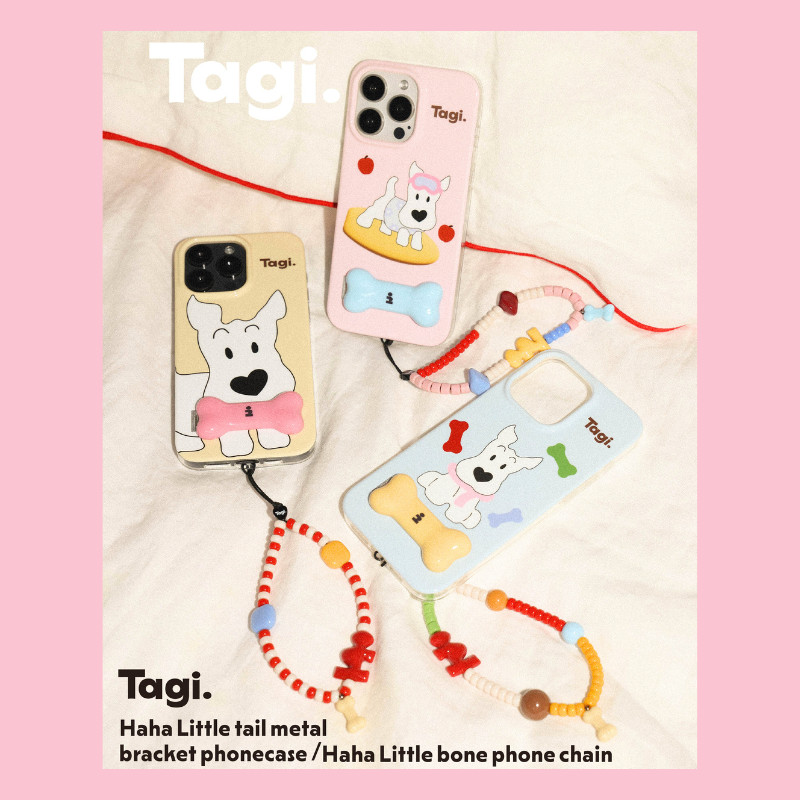 [Ready-Store] Tagi Case West Highlands เคสโทรศัพท์ Cute Bone Phone Holder Folding Metal Stand Phone Case Anti-Fall IPhone 13/14/15/16 Pro Max