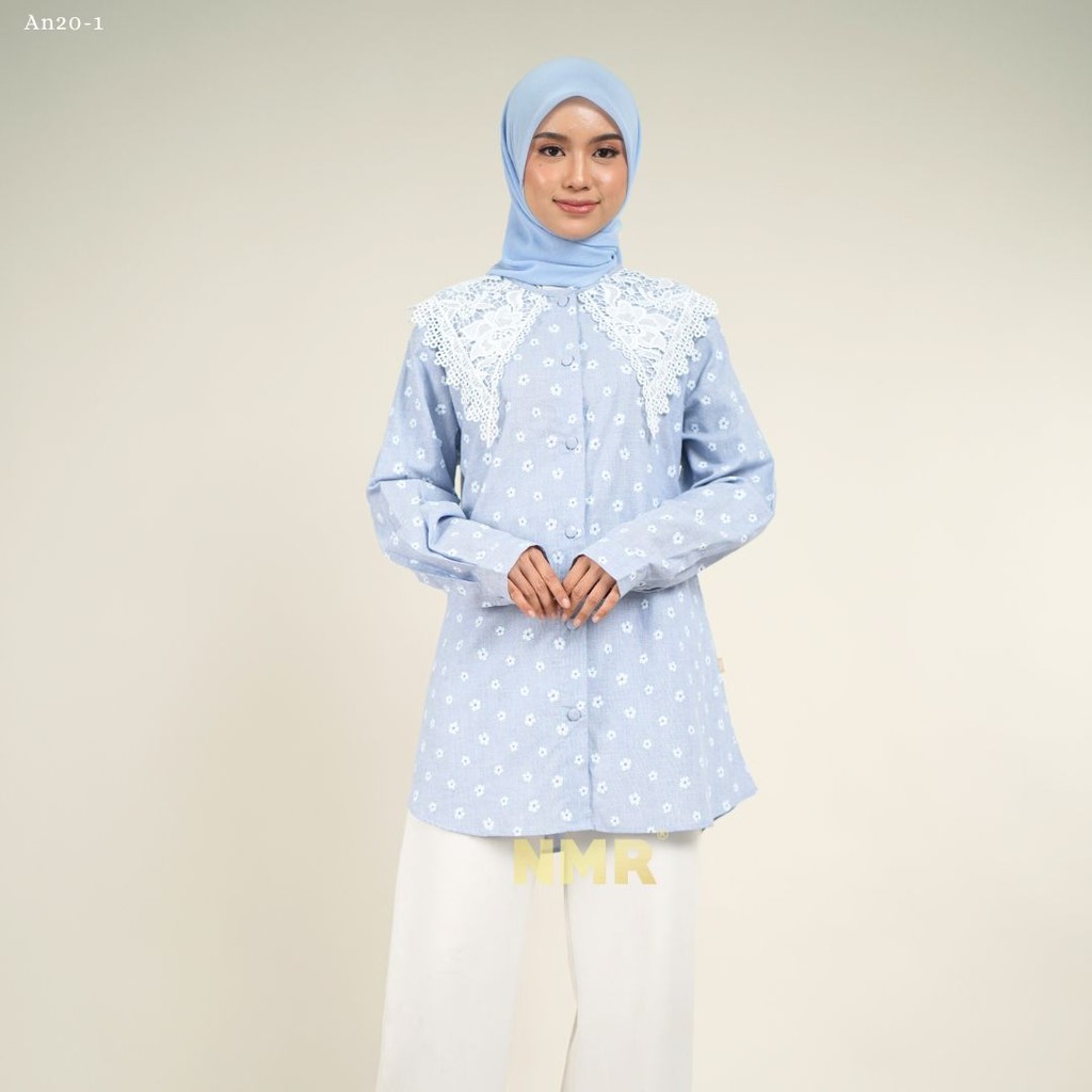KEMEJA NMR Cotton Zzara Shirt Lace Collar AN20 (คอปกเสื้อ)
