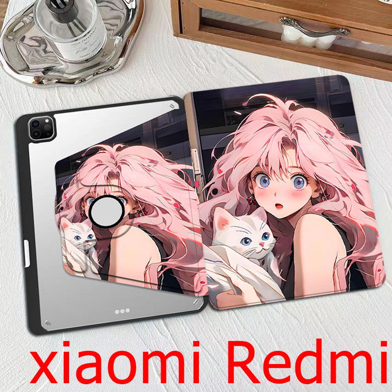 360 °หมุนสมา xiaomi Pad6S 6/6Pro 5/5Pro เคส Redmi SE 11 Pad 10.61 Pad pro12.1 ร์ทป้องกันกรณีอะคริลิการ์ตูนป้องกันกรณี