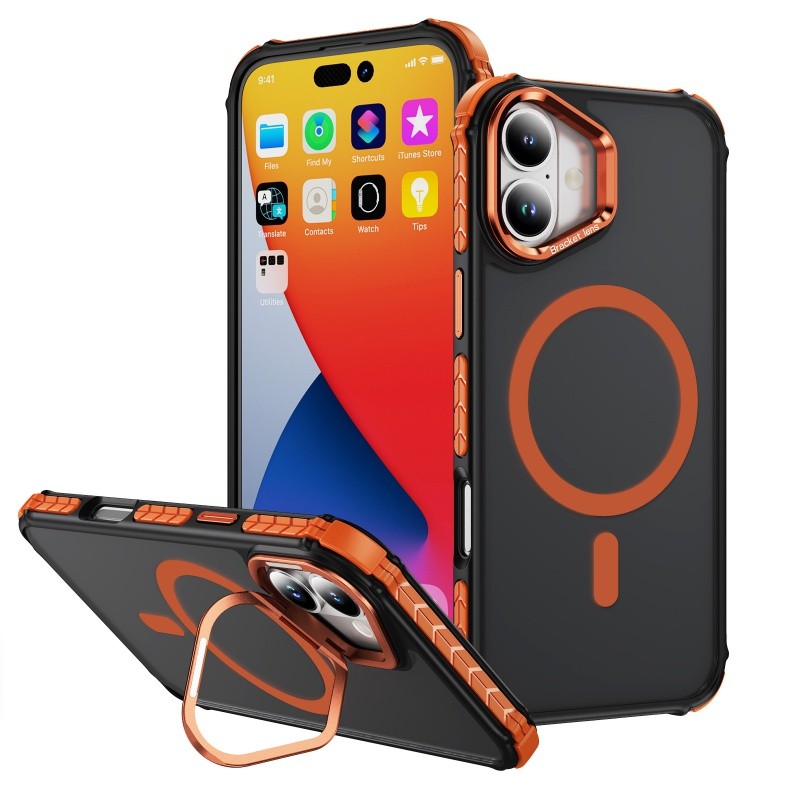 หรูหราเคลือบโลหะเลนส์ยึดกรณีโทรศัพท์แม่เหล็กสำหรับ iPhone 16 15 14 13 12 PROMAX พลัส11ป้องกันกล้องไร้สายชาร์จกันกระแทกฮาร์ดปกหลัง