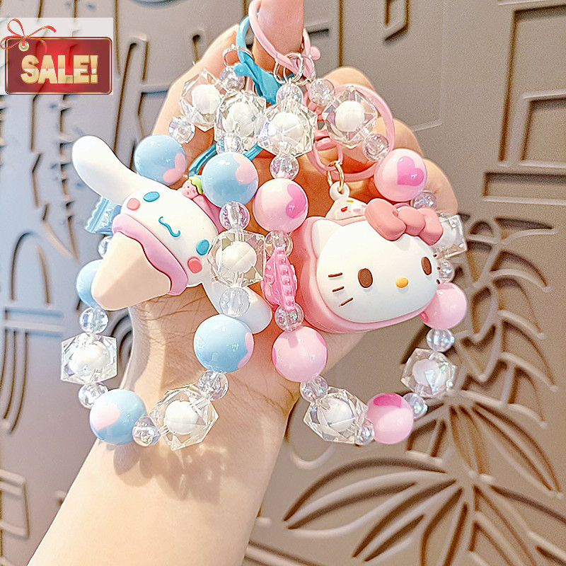 Bl Sanrio Hello Kitty โทรศัพท์จี้อะนิเมะการ์ตูน Kitty หลายสไตล์ลูกปัดเคสโทรศัพท์พวงกุญแจกระเป๋าเป้สะพายหลังอุปกรณ์เสริมของขวัญ A