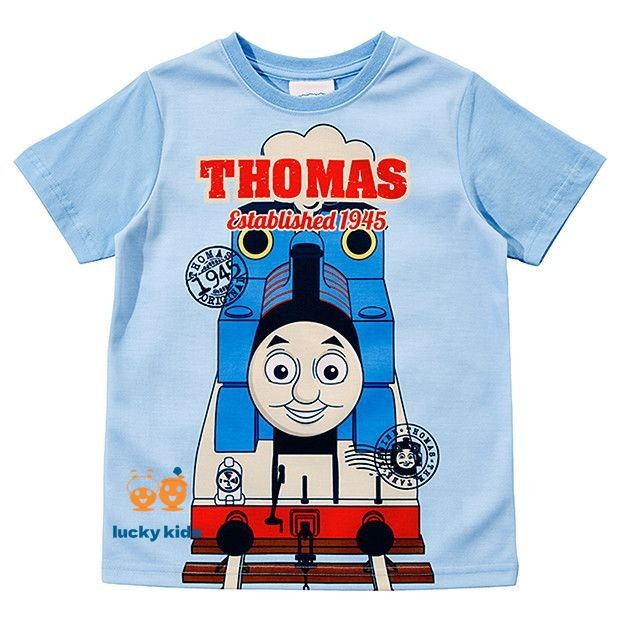 เสื้อยืดเด็ก thomas & friends-16 ผ้าฝ้าย 100% ระบายอากาศได้สบายและยืดหยุ่นไม่ง่ายที่จะเปลี่ยนรูปไม่จางหาย LUCKY KIDS