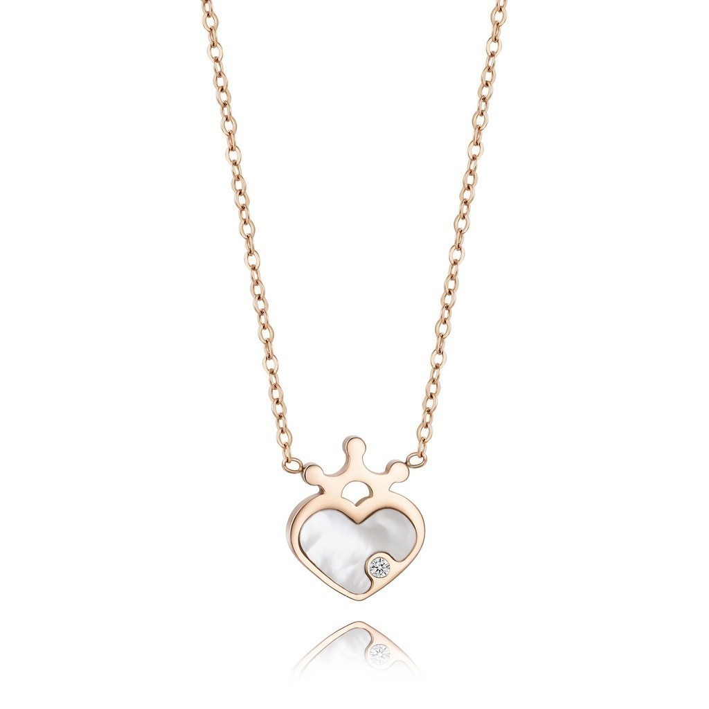 [ RM88 เท่านั้น + RM5 VOUCHER ] CELOVIS Blissful Heart Mother Pearl 0.0005 กะรัตสร้อยคอเพชร