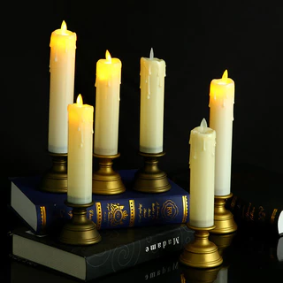 🕯️เทียนจำลอง LED🕯️เทียนอิเล็กทรอนิกส์ เทียนปลอม น้ำตาเทียน ดินเนอร์ใต้แสงเทียน ปาร์ตี้ใต้แสงเทียน