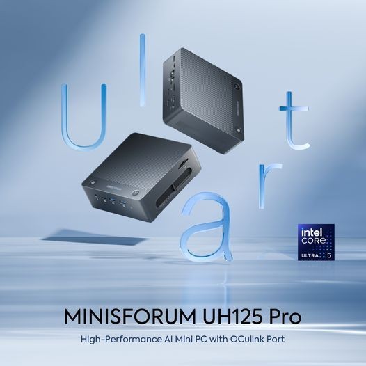คอมพิวเตอร์แบบ AI mini PC Minisforum UH125 Pro Ultra5-125H Dual 5G Network OCulik Port  with Copilot