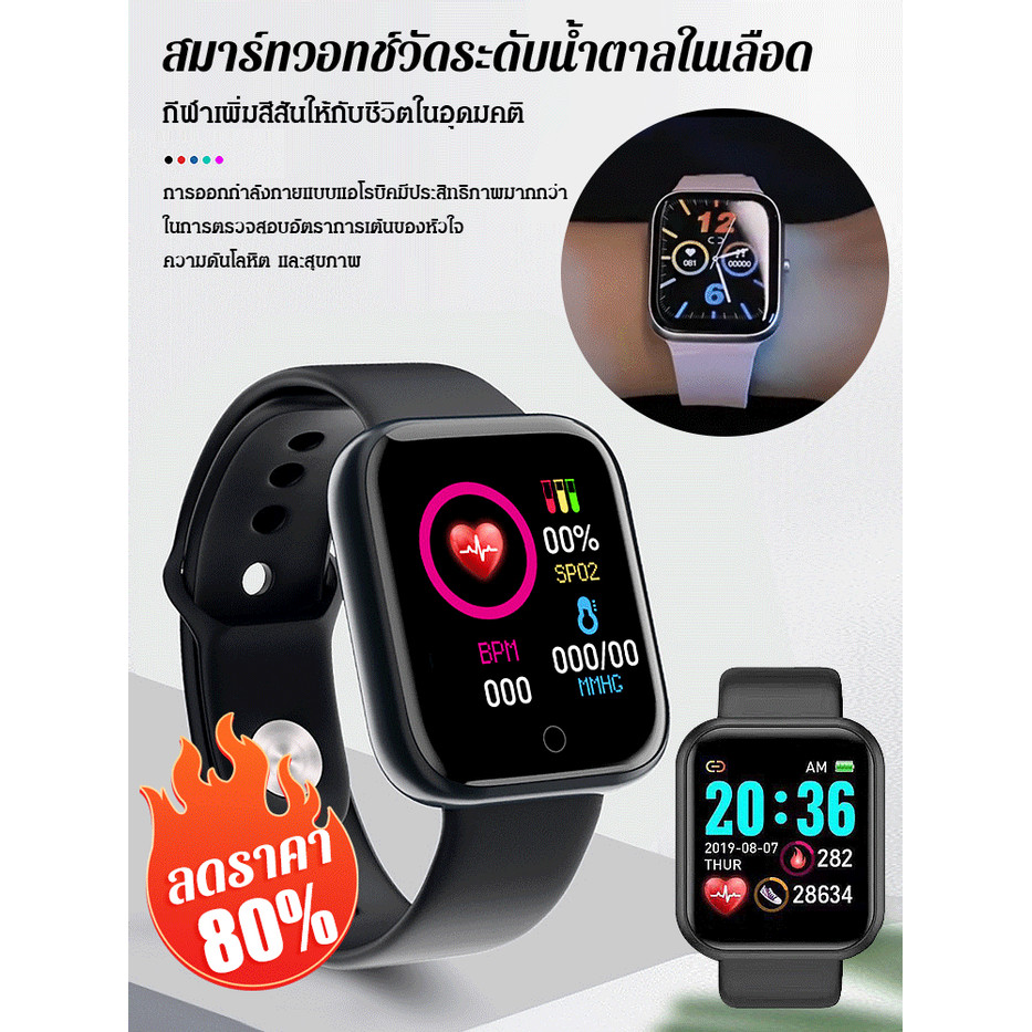 สมาร์ทวอทช์วัดระดับน้ำตาลในเลือด Y68S