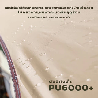 เต็นท์กลางแจ้ง ทาร์ป ฟลายชีท เต็นท์กันสาด อุปกรณ์ครบครัน แคมป์ปิ้งกันฝน ม.ฟลายชีท ผ้าใบกันแดด มี2 เสา แถมฟรี กระเป๋าหิ้ว