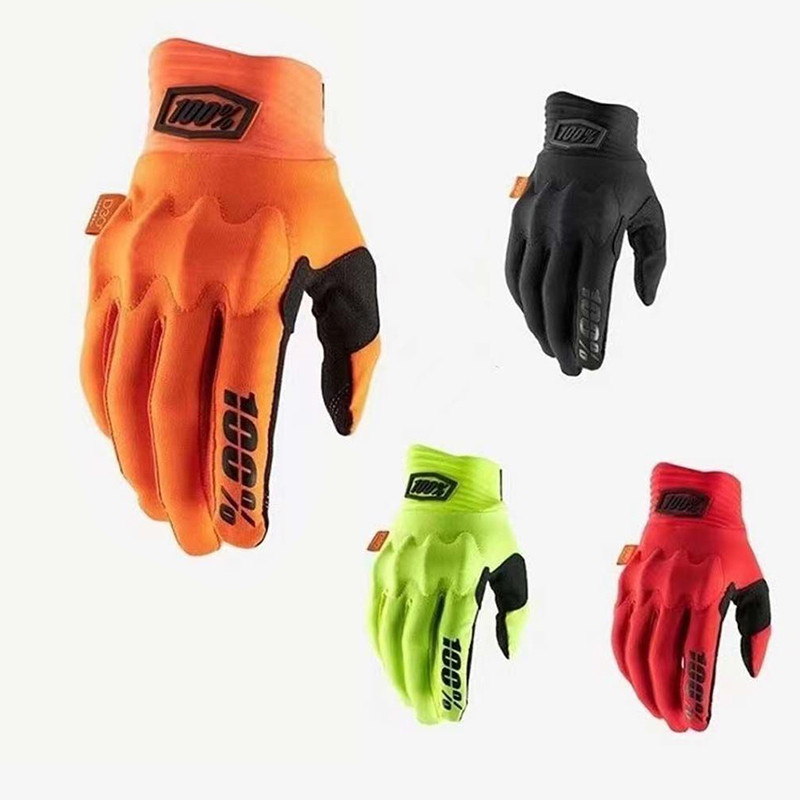 100% D3O4 ถุงมือรถจักรยานยนต์จักรยานขี่จักรยานถุงมือสําหรับผู้ชายผู้หญิงมอเตอร์รอบขี่ถุงมือเต็มนิ้ว racing rider ขับรถ mtb ถุงมือ