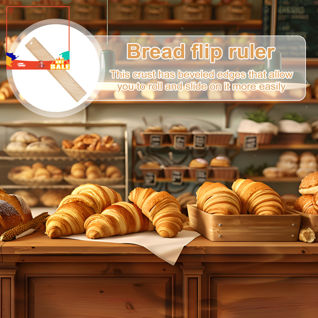 Baguette Turning Board ไม้ธรรมชาติเครื่องทําขนมปังเครื่องมือแบบดั้งเดิม Baguette Transfer Peel Essen