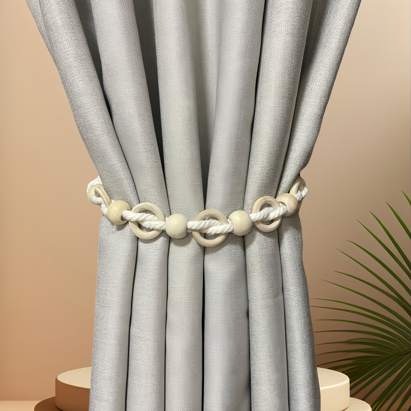 แนะนำ ผ้าม่าน (2ชิ้น)เชือกผ้าม่านทอแบบล็อคได้ตกแต่งผ้าม่านสายรัดผ้าม่านแฮนด์เมดสีอ่อนสไตล์เงียบสไตล์มินิมอล ราคาพิเศษ มีเก็บเงินปลายทาง