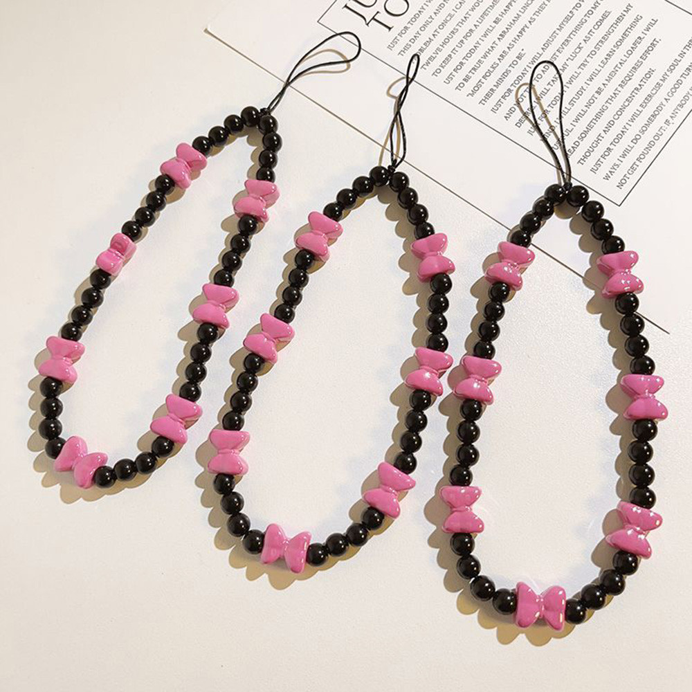 COD สายโซ่คล้องโทรศัพท์มือถือ อะคริลิค ประดับคริสตัล ลายการ์ตูนหมี สตรอเบอร์รี่น่ารัก สีสันสดใส แฟชั่นสําหรับผู้หญิง