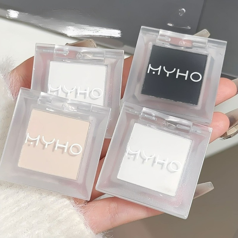 3 สี Highlight Palettes Bright Eye Shadow Powder Pigment กันน้ํา Lasting Brightening Lying Silkworm แต่งหน้าเครื่องสําอาง