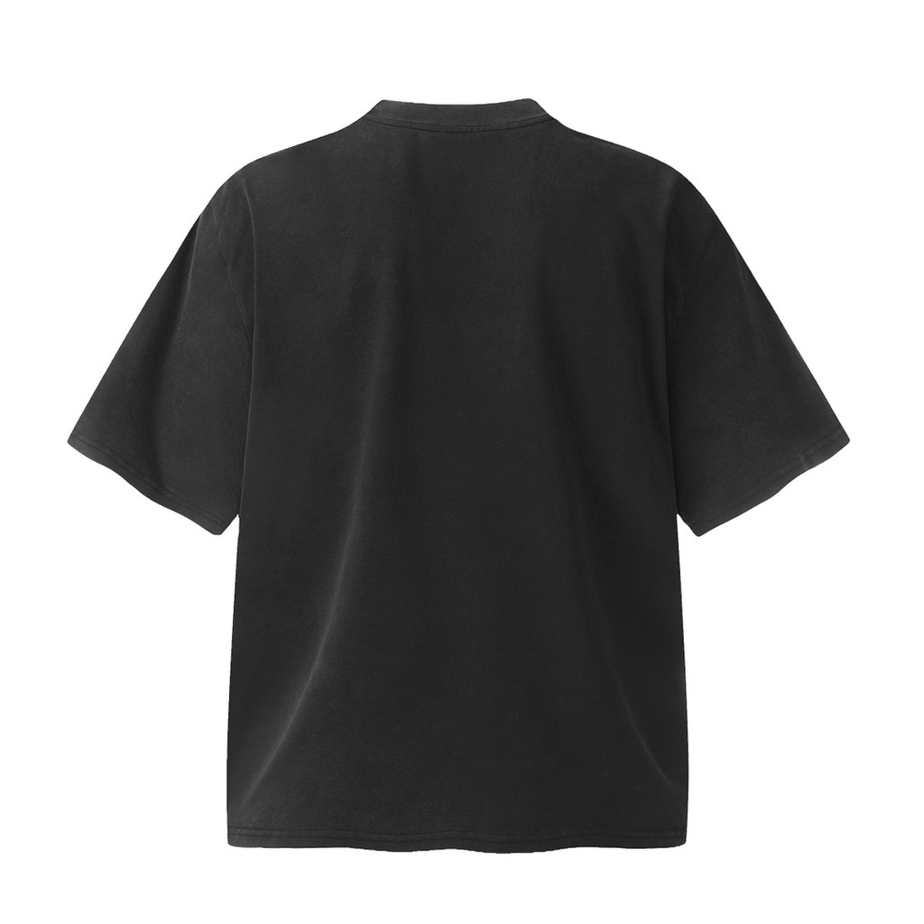 *** Hot ** Saint Michael การ์ตูน Portrait < BIA FACE Portrait Digital Direct ฉีดพิมพ์ Retro Washed Distressed เสื้อยืดแขนสั้น