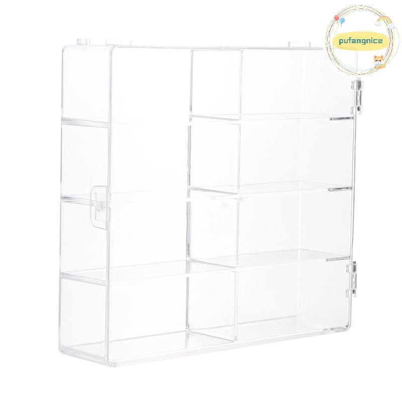 Pufangnice รถ Diecast เก็บอะคริลิคกันฝุ่นกล่อง 1:64 สําหรับ Hot Wheels โปร่งใสกล่องรถของเล่นตู้ Rack TH