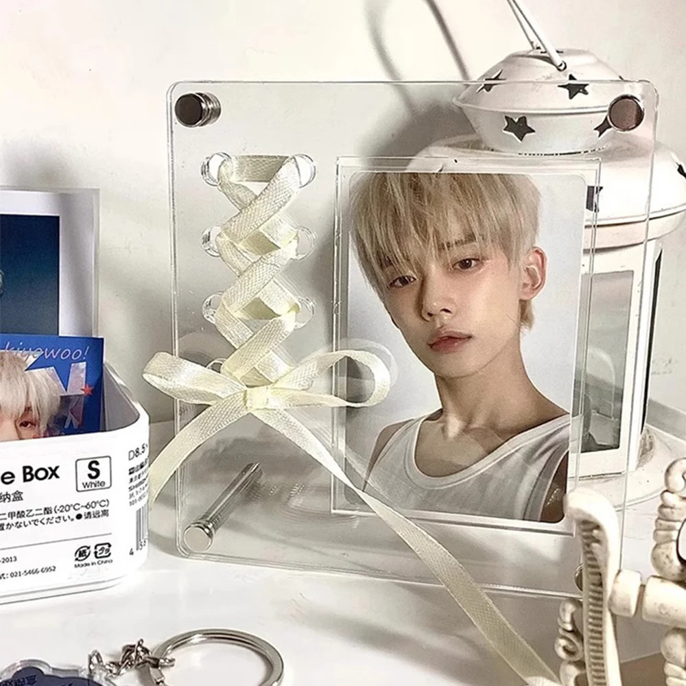 รูปซีดี ขาตั้งจอแสดงผลอะคริลิคกรอบรูปกรอบรูปไอดอลโปร่งใส อิน ภาพผู้ถือจอแสดงผลห้องเดสก์ท็อปตกแต่ง