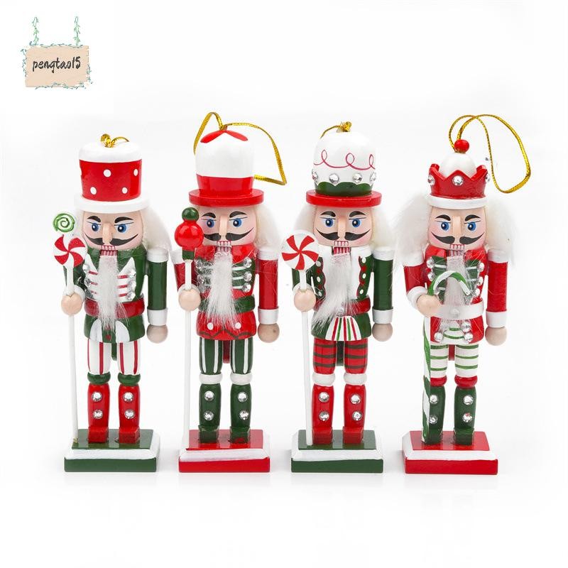 Pengatao15 12.5 ซม.Miniatures Nutcracker หุ่นเครื่องประดับเดสก์ท็อปตกแต่งการ์ตูนวอลนัททหาร Band ตุ๊กตา Nutcracker ใหม่