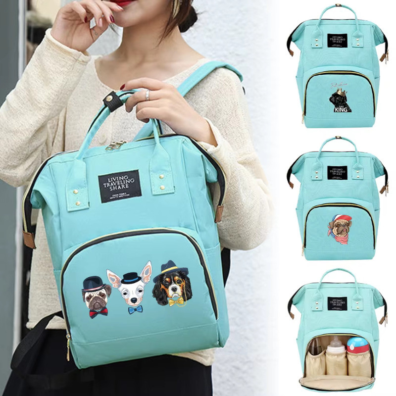 Mommy Bag Waterproof Diaper Bottle Storage Backpack Large Capacity Travel Organizer Bag Nappy Backpa