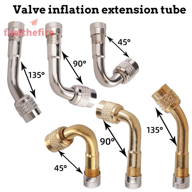 [ฟูเอล] วาล์วจักรยานทรงตัวท่อต่อขยายพอง 45 ° 90 ° 135 ° Unicycle Inflatable หัวฉีด Extension Rod รถ El Extension หัวฉีด [ใหม่]